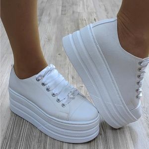 Platform sneakers perfect for weddings